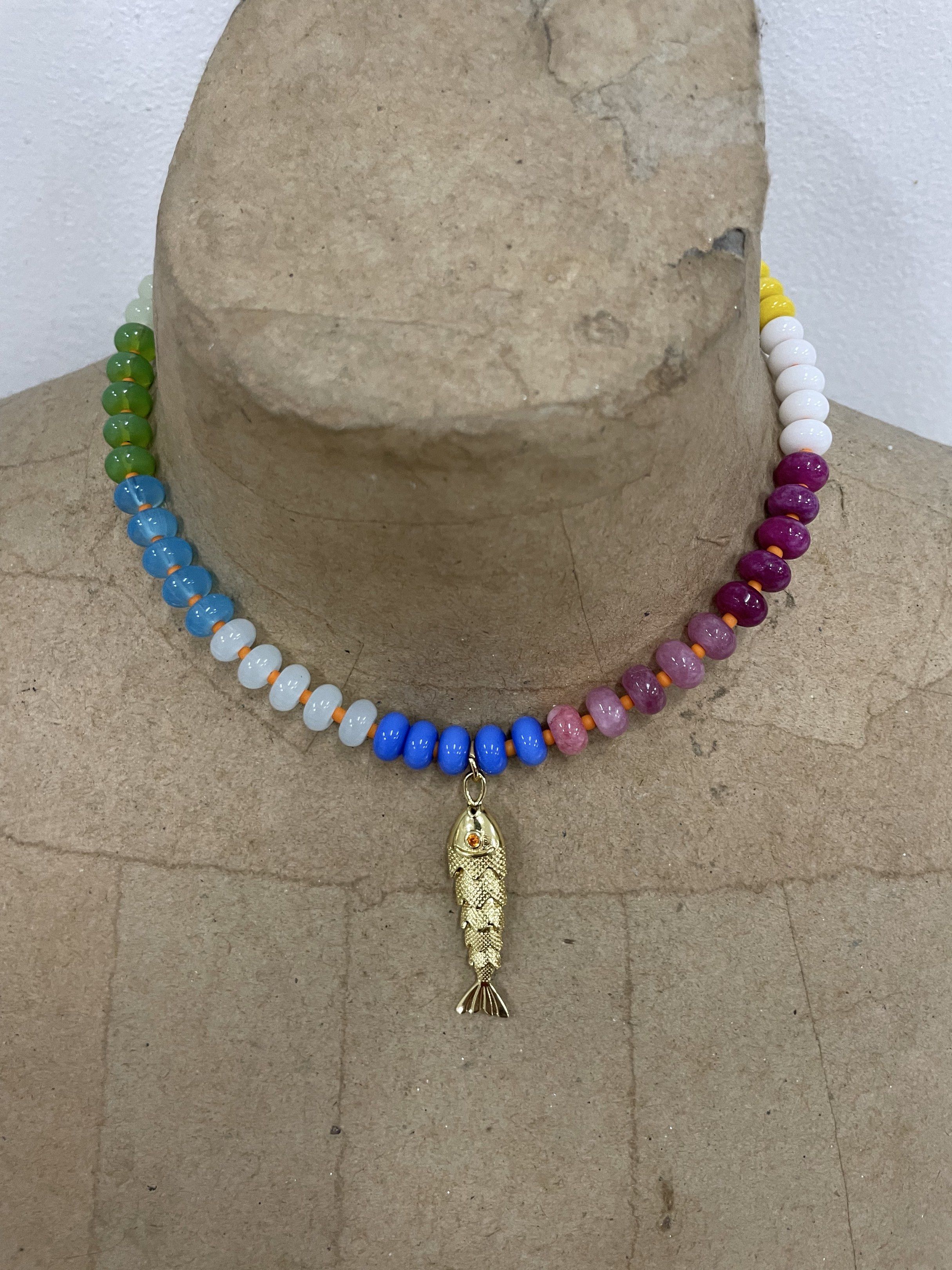 Colorful Beaded Fish Pendant Necklace (Category: Necklaces) located in Cebu City. Submitted by juicyjjjj (Listing ID 1425514951, Image 2). Description: .