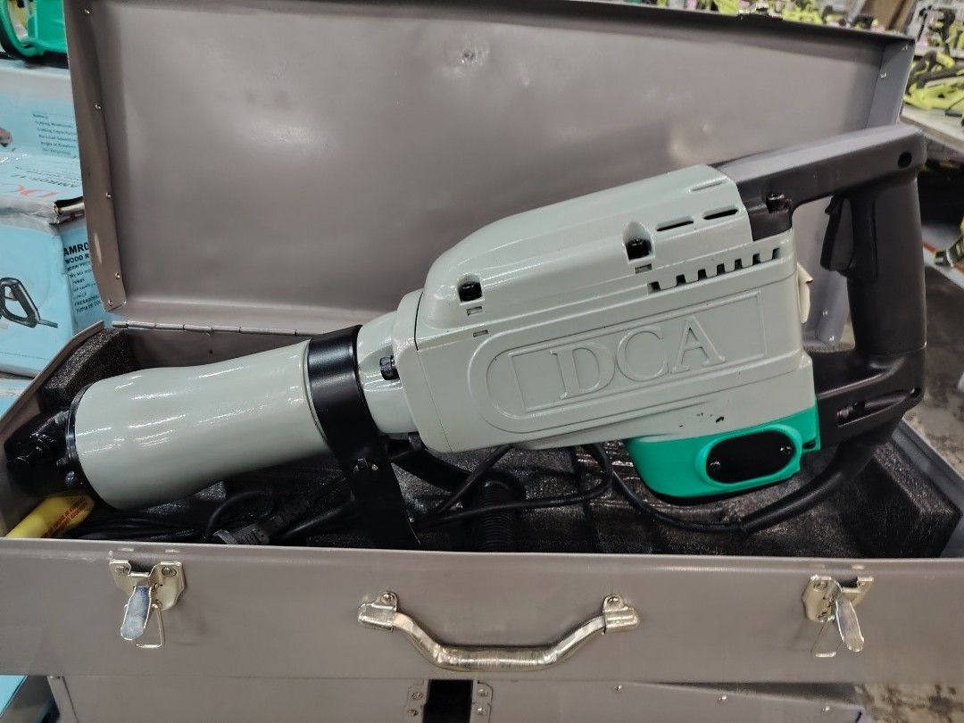 Demolition Hammer (Category: Construction Tools & Equipment) located in Manila. Submitted by riley1205 (Listing ID 1425494448, Image 3). Description: DCA AZG04-15 Demolition Hammer Exrta Carbon w/ Metal Case Brand New Call or Text 09757387803 Loc : Araneta Cubao Telus Building.