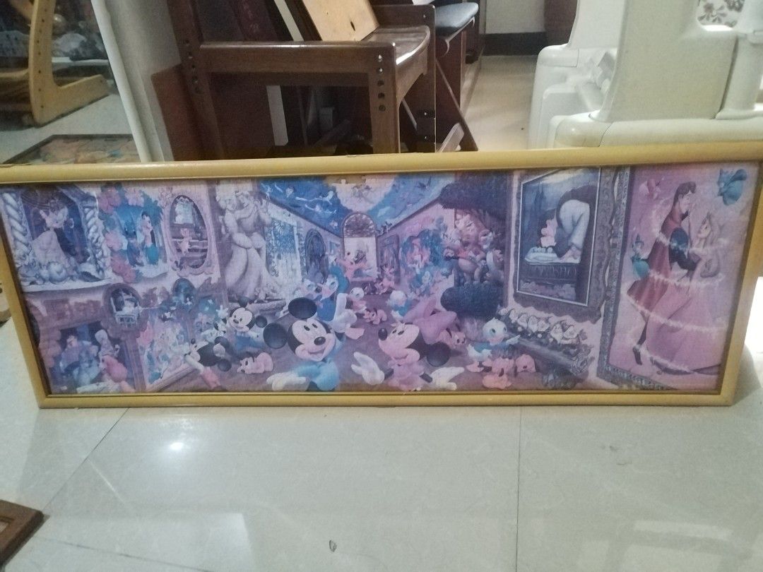 Disney Framed Wall wood Art puzzle (Category: Wall Decor) located in San Rafael. Submitted by jflshoppe1989 (Listing ID 1425482939, Image 1). Description: size lenght 41.7 inches height 15 inches.