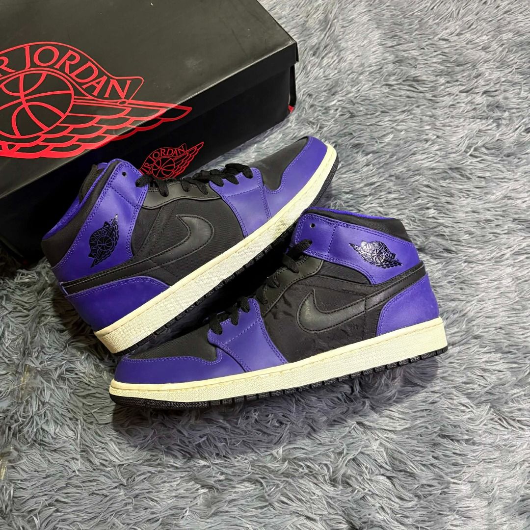 Jordan 1 Mid Dark Concord | 12 US (Category: Sneakers) located in Manila. Submitted by miczfilomenoo (Listing ID 1425581843, Image 1). Description: Sale | Trade J1 Mid Dark Concord (old pair) Size 12M Brand new | With box ₱2,500 @sneakerlairph on ig! Manila area.