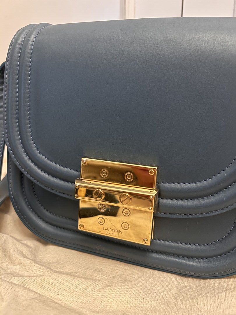 Lanvin Small Crossbody Bag (Category: Luxury Bags & Wallets) located in Quezon City. Submitted by iridocylcytits (Listing ID 1425530195, Image 1). Description: - Lanvin Small Crossbody Bag - Beautiful blue color - Authentic - clean interior RFS: need funds MOP: gcash or bank transfer .