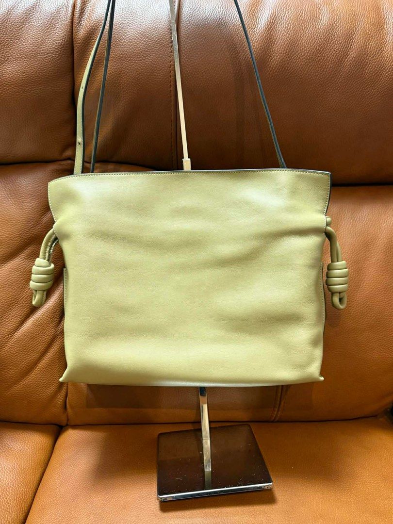 Loewe Leather Tote Bag (Beige) (Category: Luxury Bags & Wallets) located in Pasay City. Submitted by angeeeende_ (Listing ID 1425593289, Image 2). Description: ‼️ not guaranteed ‼️ -elegeant beige leather with embossed LOEWE logo -minimalist design with knotted side details -spacious interior with magnetic closure -includes dust bag - condition: perfect for everyday use ✨ 🪷onhand, ready for delivery / pick up mode of payment: GCASH & Bank Transf