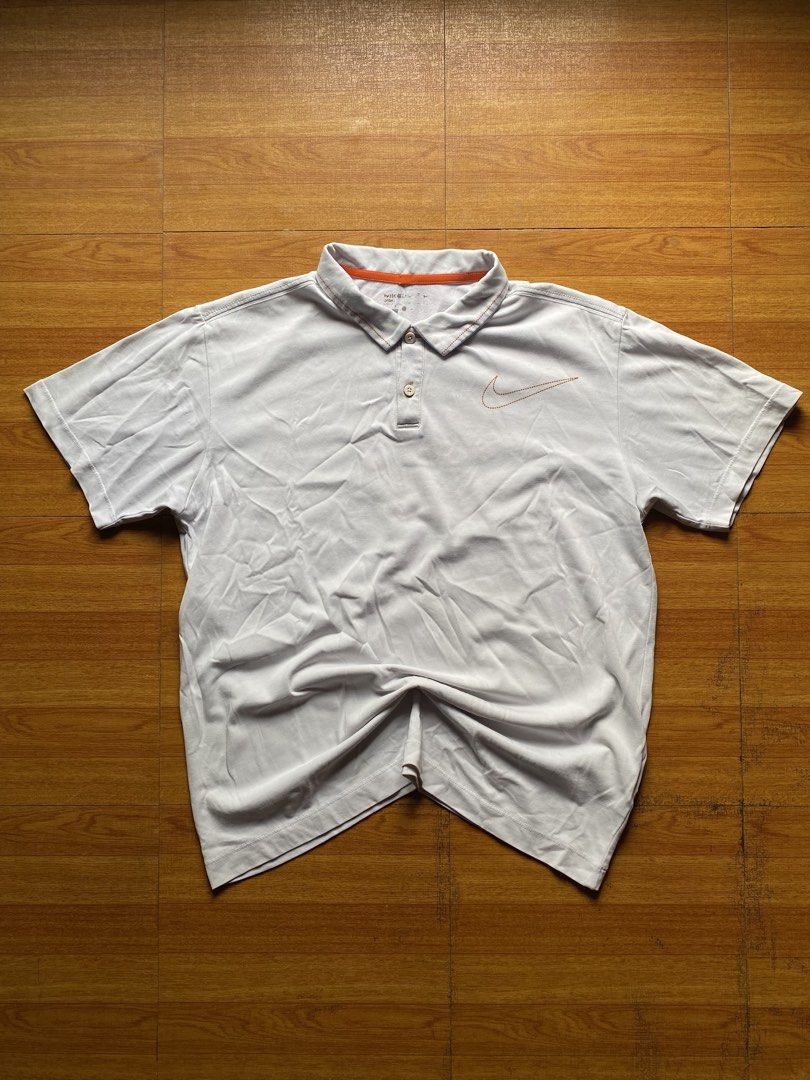 Nike x Golf Polo Shirt (Category: Tshirts & Polo Shirts ) located in Santa Rosa. Submitted by fly.god (Listing ID 1425502488, Image 1). Description: Nike Golf Polo Shirt Measurements XL on tag / Best fits M-L Width: 21.5 Length: 26 Good condition Flaws / Faded neck tag ₱370 Free ship!.