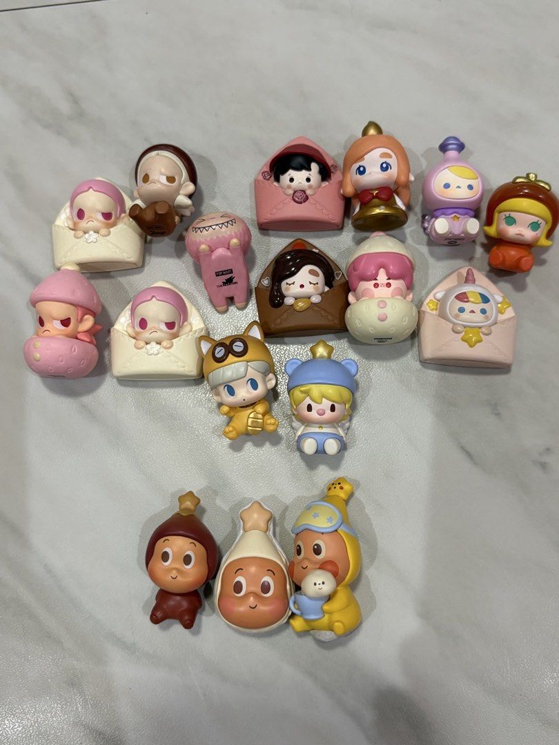 Pop Mart Pop Bean Collectibles (Category: Designer & Blind Box Toys) located in Makati City. Submitted by chuchay14 (Listing ID 1425601497, Image 3). Description: Hacipupu Pucky Twinkle Zsiga Cry Baby Pino Jelly Nyota Lillios Chaka Labubu Sweet Bean Polar Bear DM for price :) .