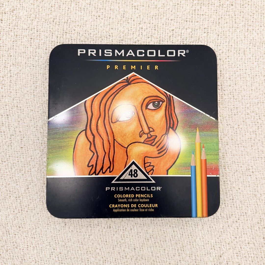 Prismacolor Premier 48pcs. Colored Pencils (Category: Craft Supplies & Tools) located in Manila. Submitted by na.vi (Listing ID 1425480848, Image 1). Description: flaws: tarnished casing.