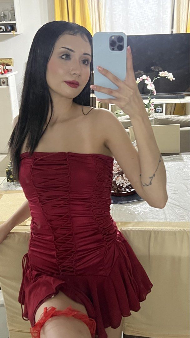 Red Strapless/ Tube Mini Dress (Category: Dresses) located in Taguig. Submitted by andarieph (Listing ID 1425551780, Image 2). Description: MUSERA Shein Red/ Burgundy Tube Lace Up Mini Dress XS-S (small on tag) adjustable lace Worn once for holloween as betty boop height 5’6” for reference.