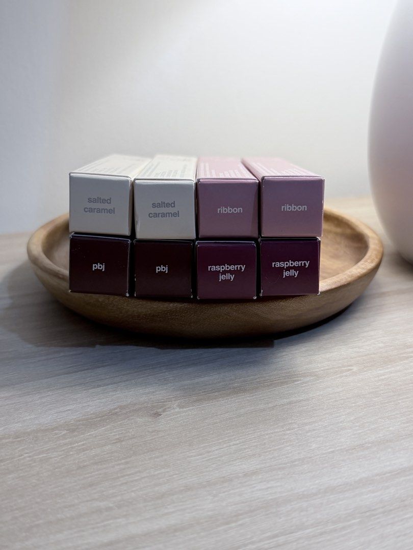 Rhode Peptide Lip Tint (Category: Makeup) located in Quezon City. Submitted by bangtankthv (Listing ID 1422526768, Image 2). Description: ONHAND ‼️ - Rhode Peptide Lip Tints available - Shades: PBJ - 12 pcs Unscented - 2 pcs Ribbon - 2 pcs Toast - 8 pcs Salted Caramel - 2 pcs Watermelon - 1 pc Vanilla - 1 pc Salty Tan - 1 pc Rasberry Jelly - 4 pcs.