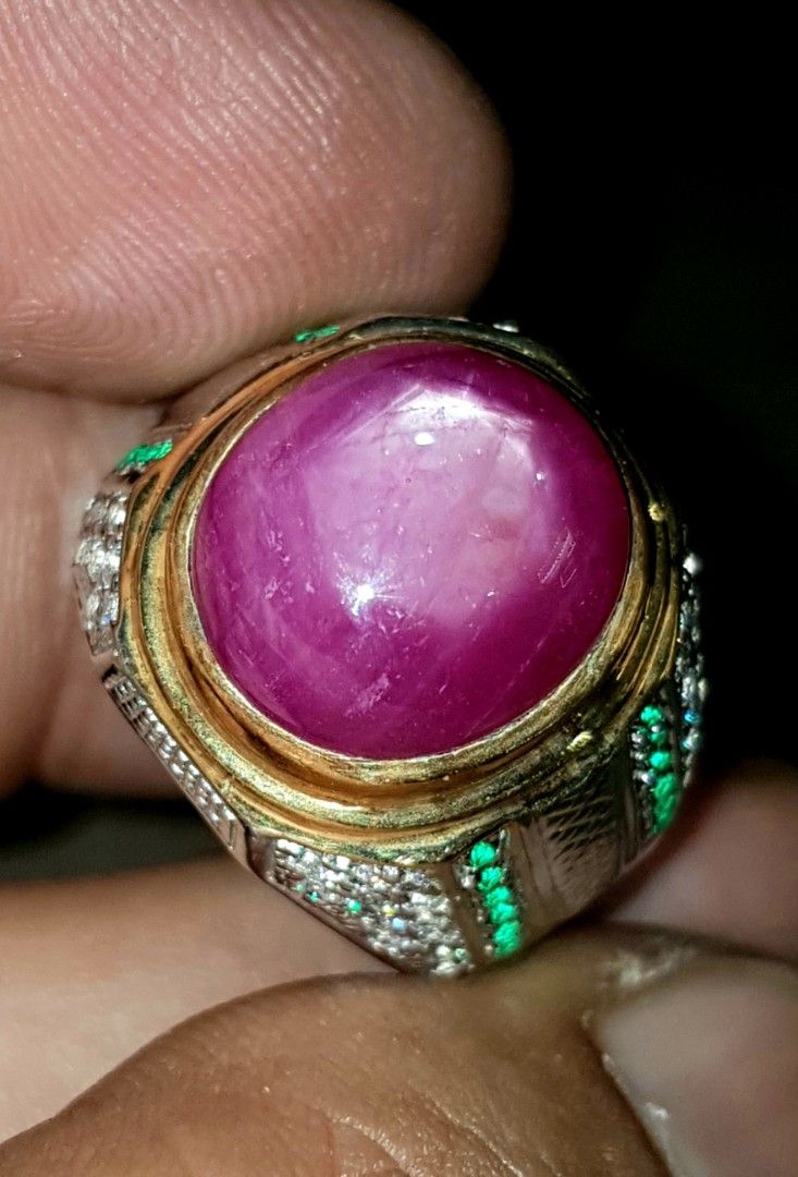 Ruby (Category: Jewelry) located in Singapore. Submitted by verovino1103590 (Listing ID 1425595562, Image 3). Description: pink ruby ring silver handmade.