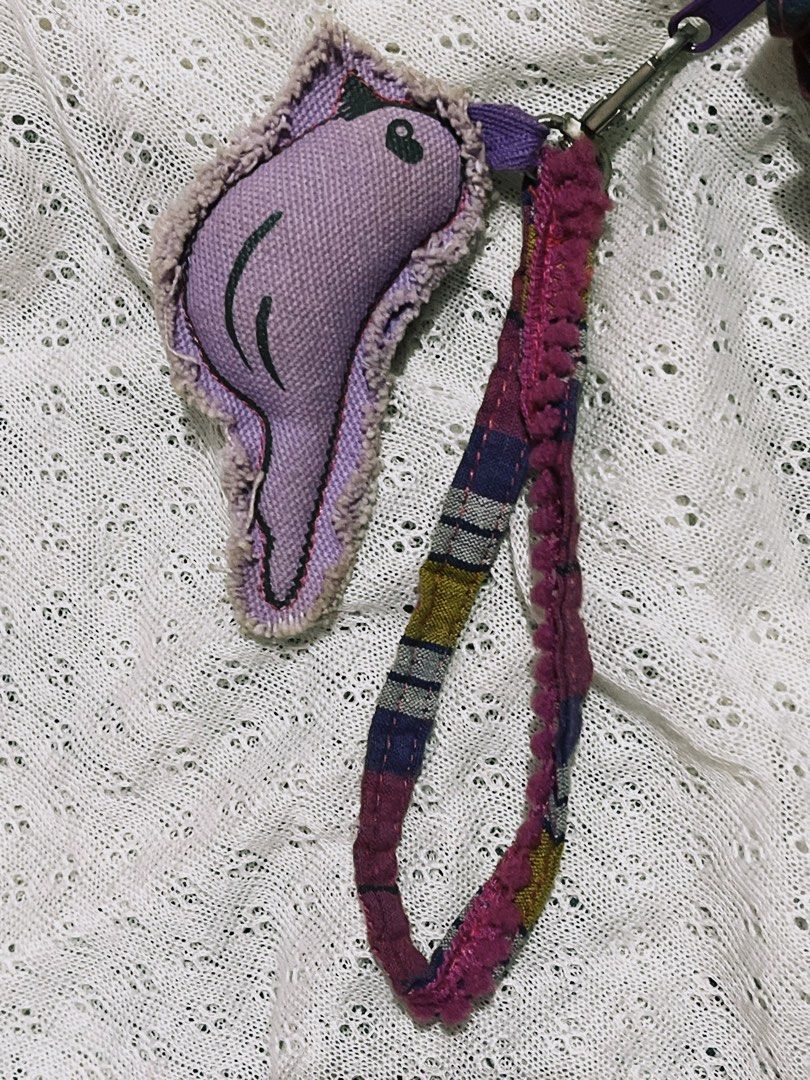 Ruffled Patchwork Wristlet Pouch With Bird Charm (Category: Purses & Pouches) located in Taguig. Submitted by lilithryft (Listing ID 1425597697, Image 2). Description: - Ruffled Patchwork Wristlet Pouch - Unique patchwork design - Includes a charming bird detail - Polka dot interior lining ₱205 ONLY • need wash lang.