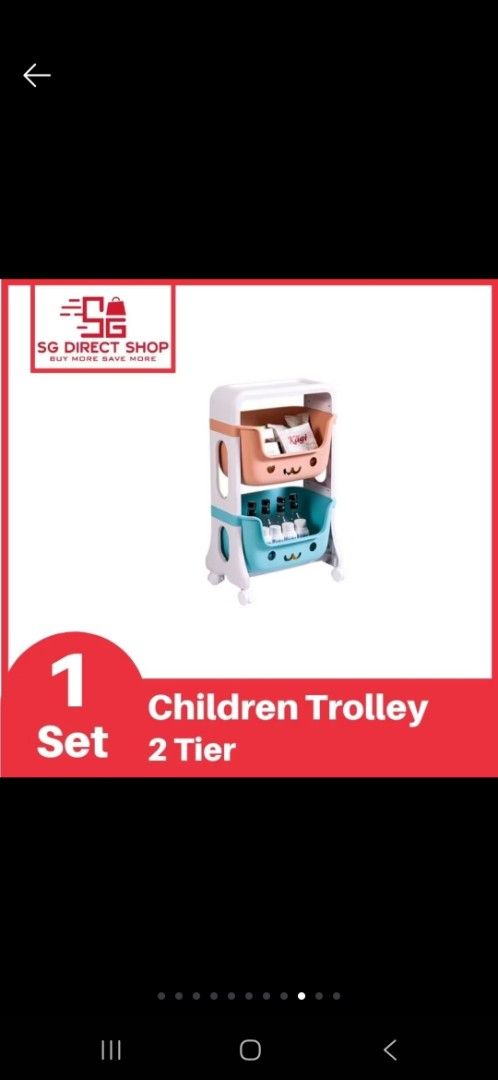 SG Direct Shop Children's 2-Tier Trolley, Babies & Kids, Baby Nursery ...