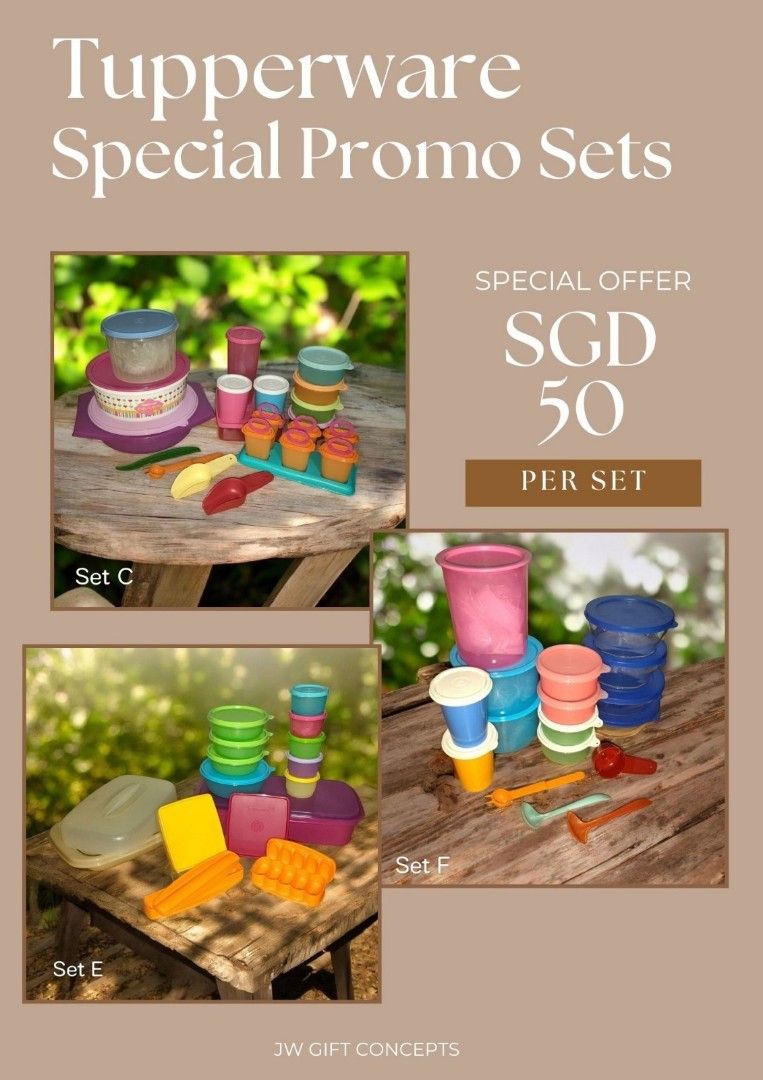 Tupperware Special Promo Sets - Various Sets Available476438185787402241