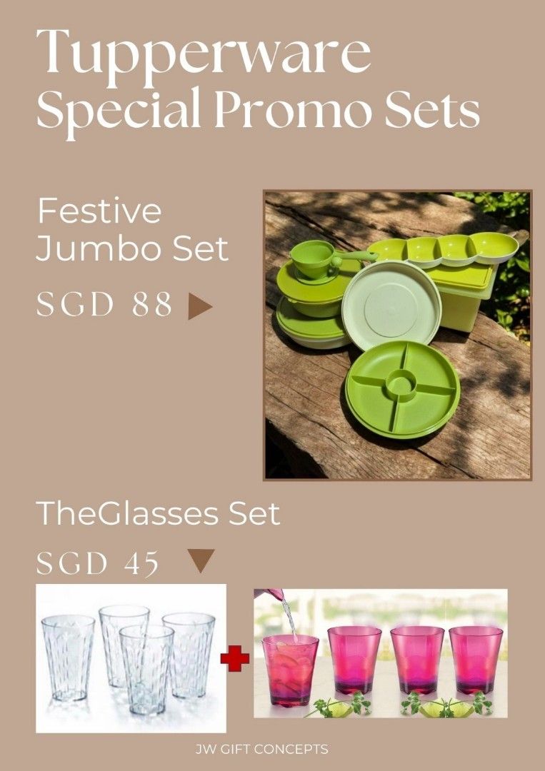 Tupperware Special Promo Sets - Various Sets Available