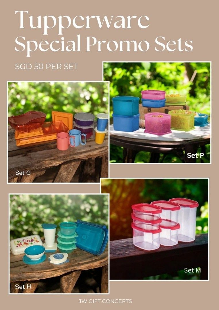 Tupperware Special Promo Sets - Various Sets Available476438185787402242