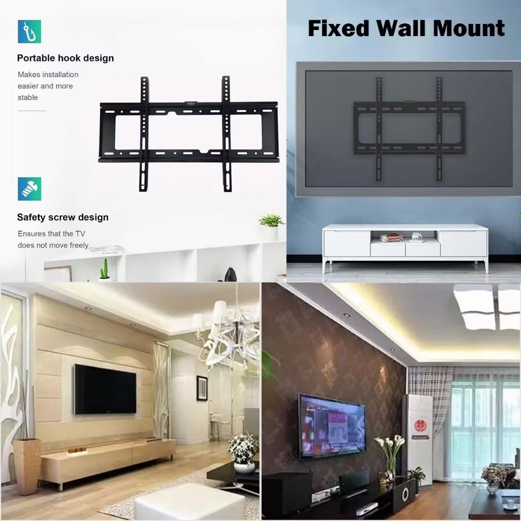 Universal Tv wall bracket (Category: House & Lot) located in Marikina City. Submitted by andreah_16 (Listing ID 1425446312, Image 2). Description: ❗❗SUPER SALE!!❗❗ CHEAPEST TV BRACKET HERE IN MARKETPLACE PRICE STARTS @150 ONLY!! Universal TV WALL BRACKET Fixed Type 14 to 42 inch - 150 pesos 26 to 63 inch - 250 pesos 40 to 85 inch - 450 pesos Swivel tilt 14 to 42-350 pesos 32 to 55 - 450 pesos •Will fit for most type of TV with 4 mounting screw ho