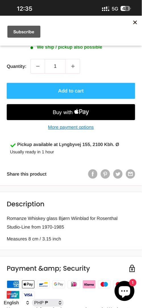 VINTAGE ROSENTHAL WHISKEY GLASS (Category: Dinnerware & Cutlery) located in Bacoor. Submitted by faith.hope.love28 (Listing ID 1425481168, Image 3). Description: 1970-1985 rosenthal whiskey glass per piece(1000) per pc.