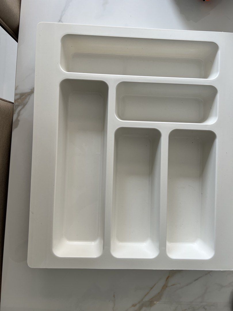 White Plastic Cutlery Tray - Organise Your Drawers!