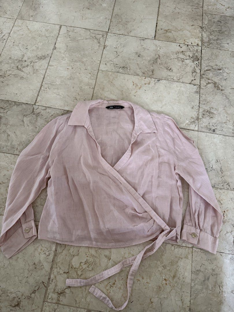 Zara Pink Wrap Top (Category: Blouses) located in Las Pinas. Submitted by kva13 (Listing ID 1425446774, Image 1). Description: .