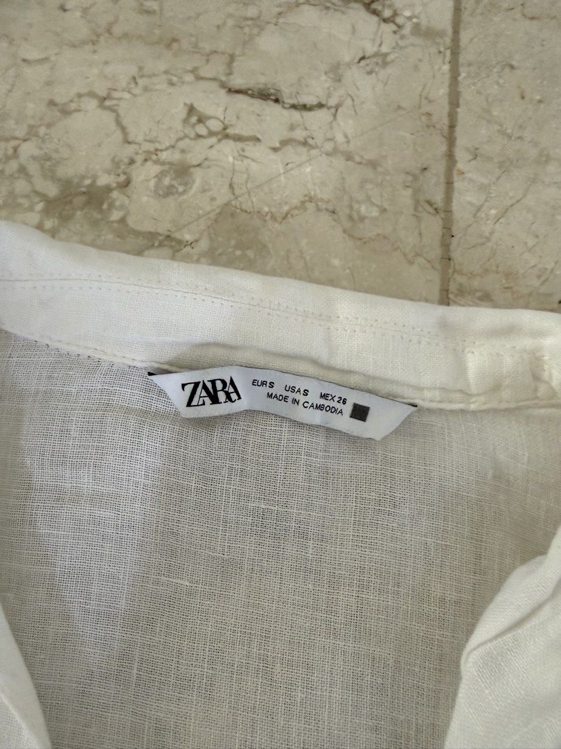 Zara White Linen Top (Category: Blouses) located in Las Pinas. Submitted by kva13 (Listing ID 1425447019, Image 2). Description: .