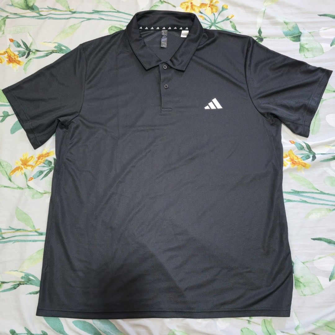 Adidas Men Training Polo Shirt 2XL (Category: Tshirts & Polo Shirts ) located in Pasay City. Submitted by monmonish (Listing ID 1429520172, Image 2). Description: Color: Black Size: A/2XL EU Dri-fit type Bought this at online for 2,000php. Never been used but has a sign of flaw. See flaw in the picture No more tag, washed once Dimensions: Shoulder - 19" Width- 23.5" Length - 29" RFS: Does not fit *Actual color may vary due to lighting *Please all