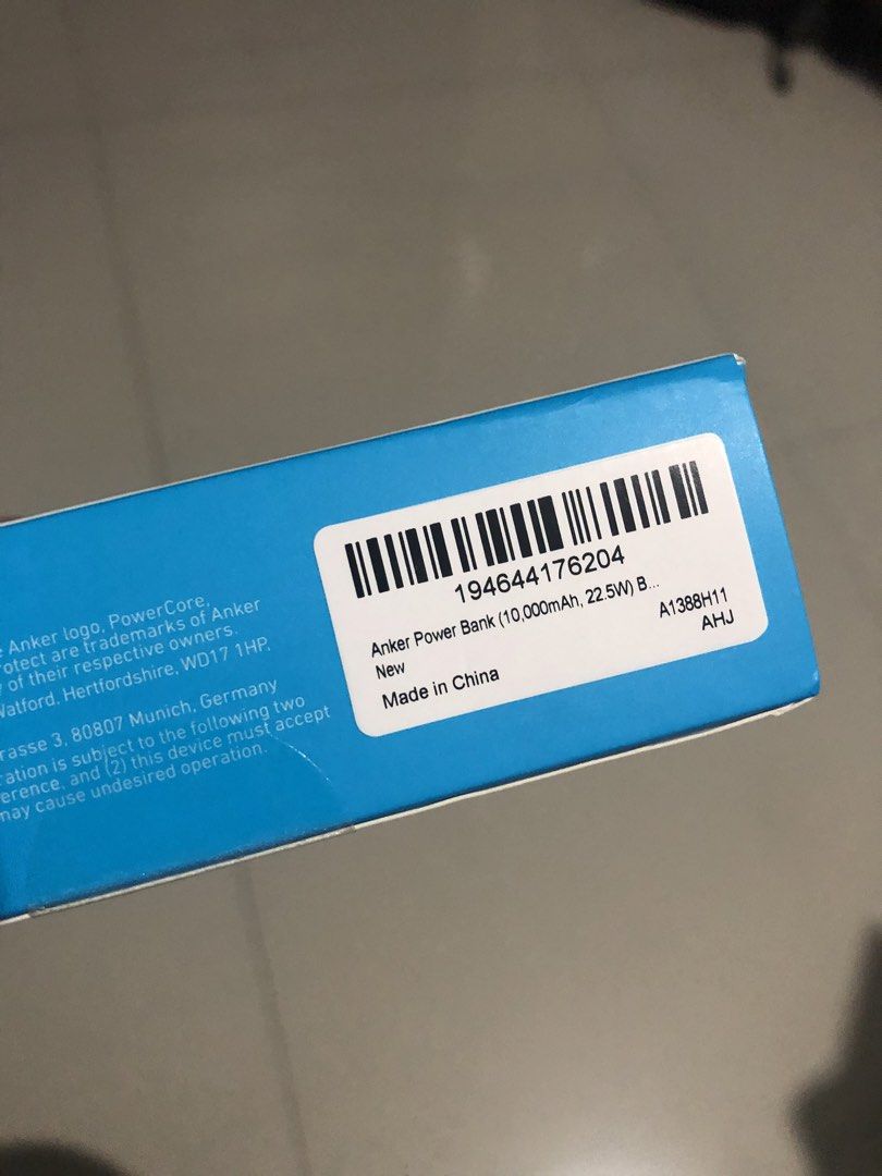 Anker 10,000mAh Power Bank (Category: Batteries & Power Banks) located in Manila. Submitted by mnmonzon (Listing ID 1365740313, Image 3). Description: Brand new. Box dented but remain sealed. RFS: Extra, wont need anymore. .