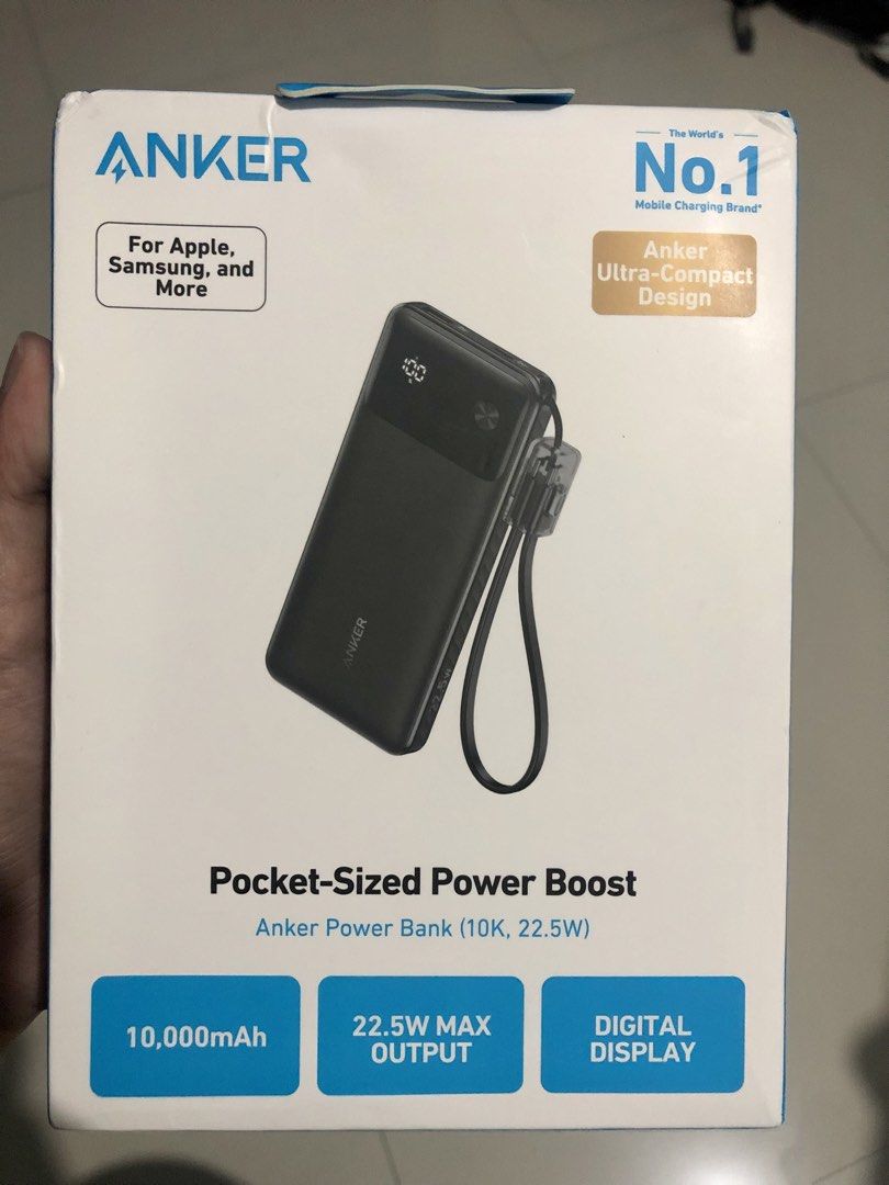 Anker 10,000mAh Power Bank (Category: Batteries & Power Banks) located in Manila. Submitted by mnmonzon (Listing ID 1365740313, Image 1). Description: Brand new. Box dented but remain sealed. RFS: Extra, wont need anymore. .