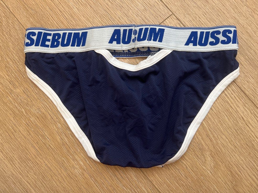 Sporty Mesh Men's Underwear - Size M - Navy (Category: New Underwear) located in Singapore. Submitted by snapply21 (Listing ID 1429512063, Image 2). Description: Tagged M but fit between S-M. Not actual aussiebum. Airy sporty meshy type fabric. Brand new. .