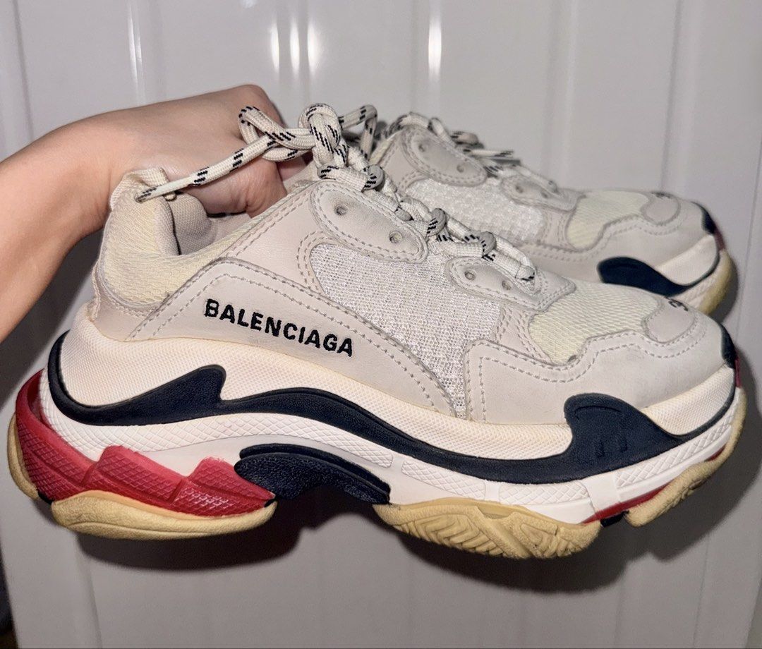 Balenciaga Triple S Sneakers - White (Category: Sneakers) located in Taguig. Submitted by aa_decluttering (Listing ID 1429578082, Image 1). Description: Selling Only Women’s Balenciaga Triple S Sneakers Size 36 Bought from store guaranteed authentic Price: 14,000 Shipping fee c/o buyer .