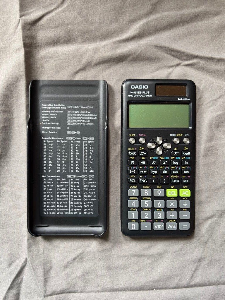 Casio fx-991 ES Plus (2nd Edition) Scientific Calculator (Category: Office & Business Technology) located in Mandaluyong City. Submitted by iamjoshrem (Listing ID 1429539476, Image 1). Description: • Brand: Casio • Original price: ₱1,720 • Purchased last September 2023 at Maya Bookstore Calamba • Still fully functional • Used twice only • Reason for sale: Wrong purchase. Bought a wrong model for my specific course requirement. .