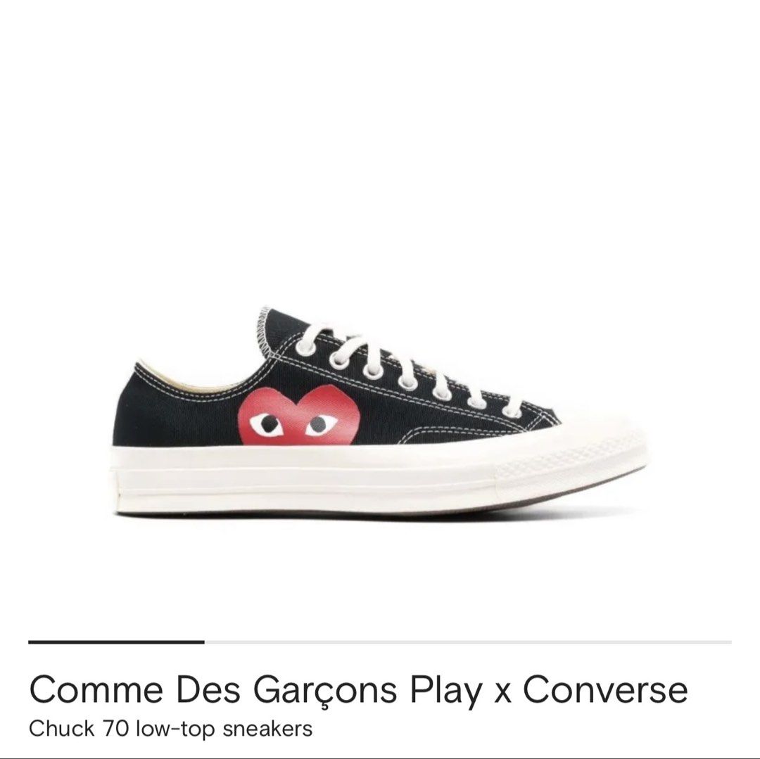 Comme Des Garcons Play x Converse Chuck 70 (Category: Sneakers) located in Manila. Submitted by decluterthings888 (Listing ID 1429539748, Image 2). Description: .