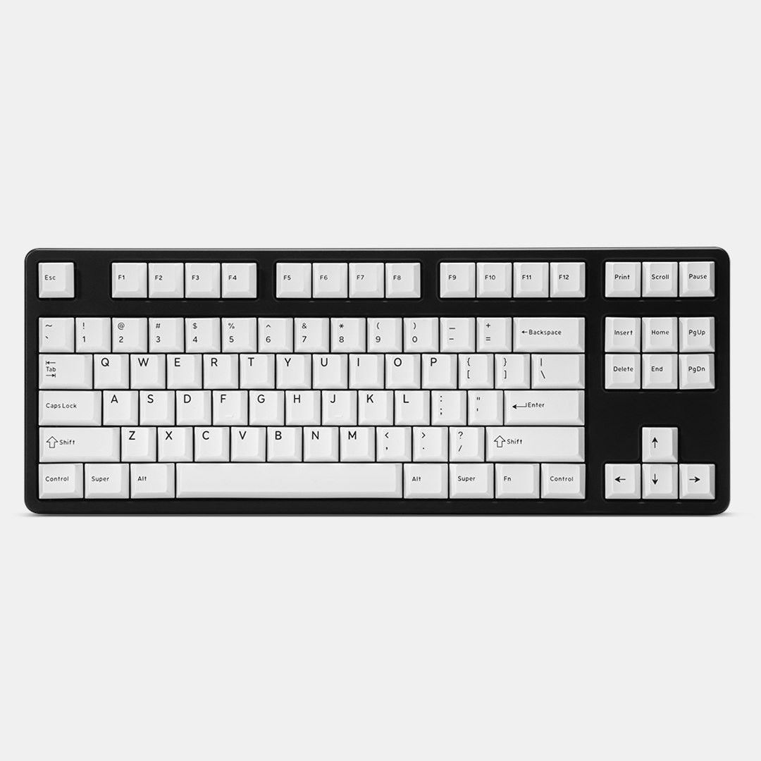 Drop DCX Black on White Keycap Set446583804727152640