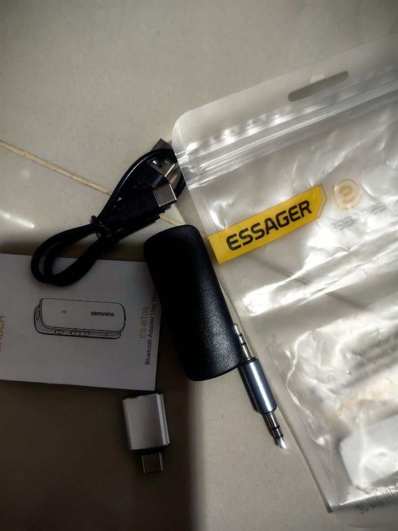 Essager Bluetooth Adapter (Category: Chargers & Cables) located in Cavite. Submitted by jjcollectiveshop (Listing ID 1429650095, Image 1). Description: essanger bluetooth adapter with free otg adaptor type c.