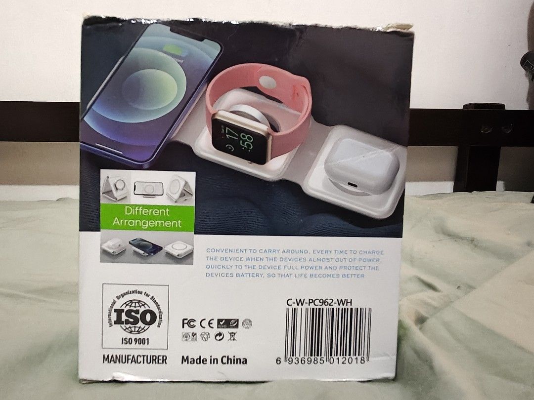 Bavin 3 in 1 Magnetic Wireless Charger (Category: Chargers & Cables) located in Paranaque City. Submitted by maru_smiles (Listing ID 1429515167, Image 3). Description: WTS this magsafe Apple compatible mobile charger. Bought at Bavin kiosk in SM Megamall last August 2025 for Php 2800. Price is negotiable. Payment via bank transfer QR code. Buyer answers SF via Grab, Lalamove or LBC if outside Manila..