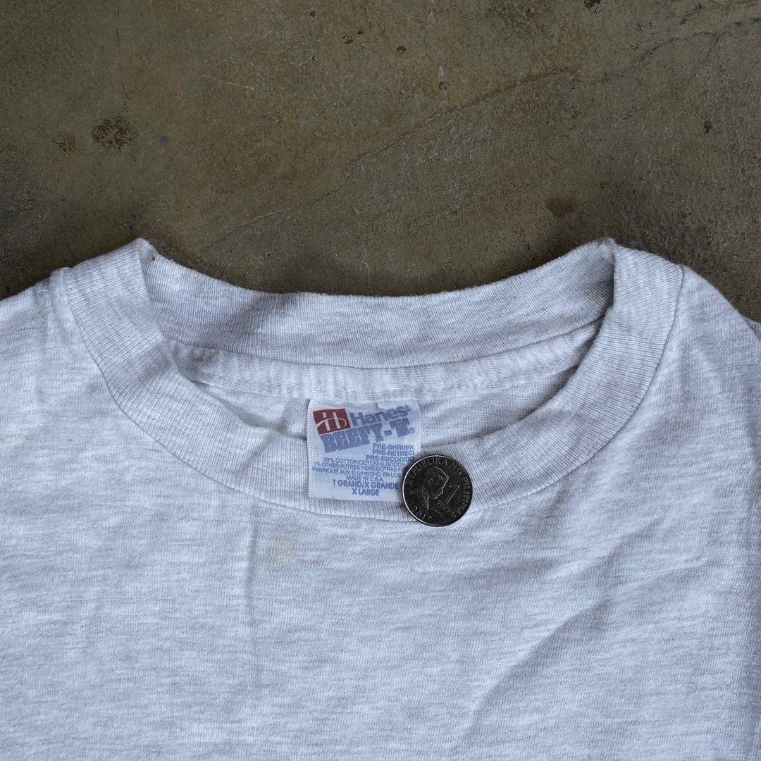 Hanes Single Stitch Heather Grey Blank Single Stitch Tee (Category: Tshirts & Polo Shirts ) located in Valenzuela. Submitted by 8899locker (Listing ID 1429441679, Image 2). Description: ID: Hanes Single Stitch Heather Grey Blank Single Stitch Tee Price: P500 Size: XL Dimensions: 22” Width x 29” Length All sales are final..
