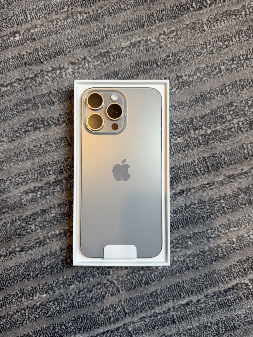 IPHONE 15 PRO MAX (Category: iPhone 15 Series) located in Makati City. Submitted by ms_closet00 (Listing ID 1429608141, Image 1). Description: ‼️ FOR SALE ‼️ iPhone 15 Pro Max 256 GB Natural Titanium Includes Original Box & UNUSED Charging Cord 📌 Cycle Count: 750 ✅ FACTORY UNLOCKED ✅ NO ISSUE / NO DENTS ✅ NO HISTORY OF REPAIR ✅ WELL- MAINTAINED, PERSONAL USE 📍 Location: Taguig City Meet-up within Taguig or nearby areas only 📩 PM is the key!.