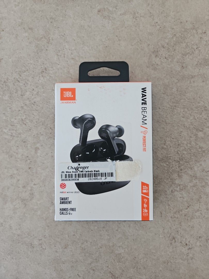 JBL Wave Beam True Wireless Earbuds - Black