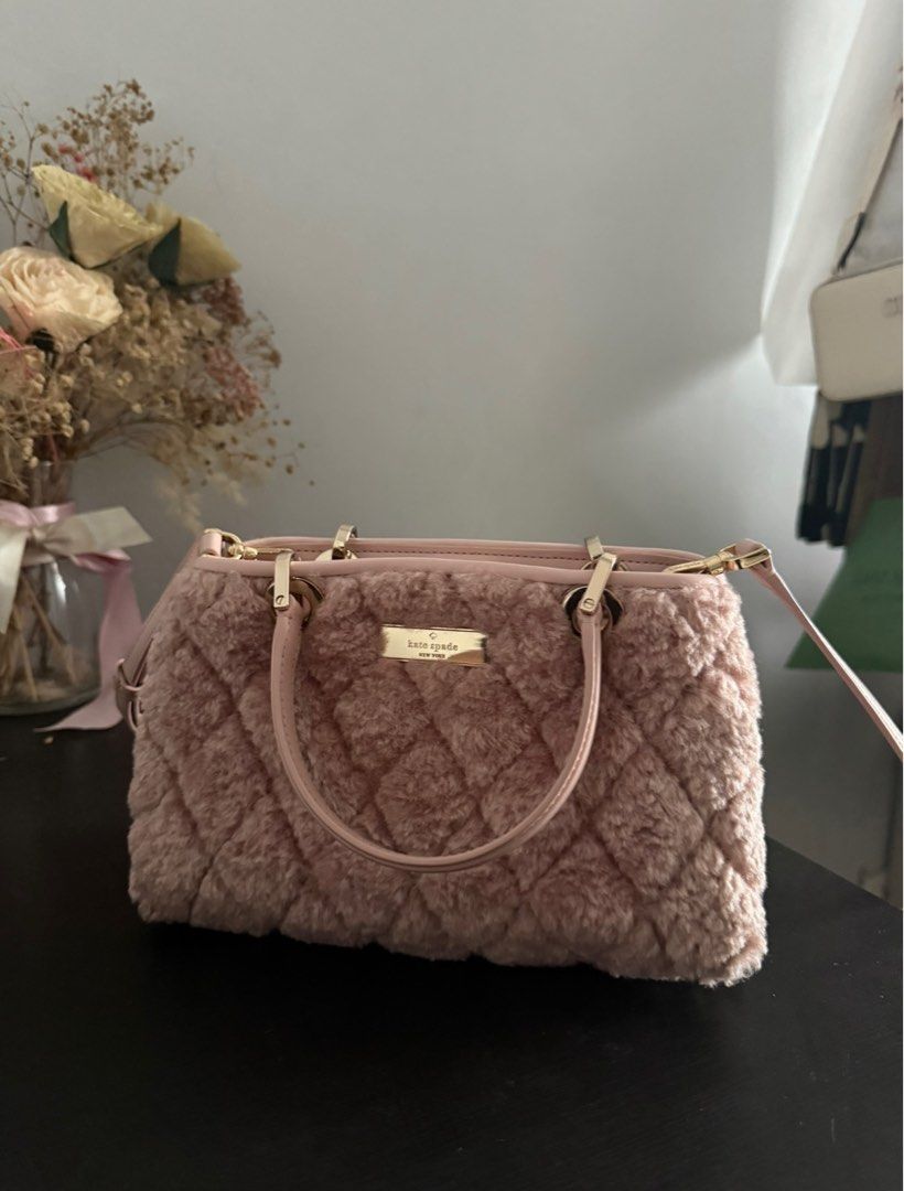 Kate Spade Pink Fur Handbag (Category: Luxury Bags & Wallets) located in Batangas. Submitted by gaprelovedthings (Listing ID 1429666032, Image 1). Description: Authentic Used once Selling 5,200 only.