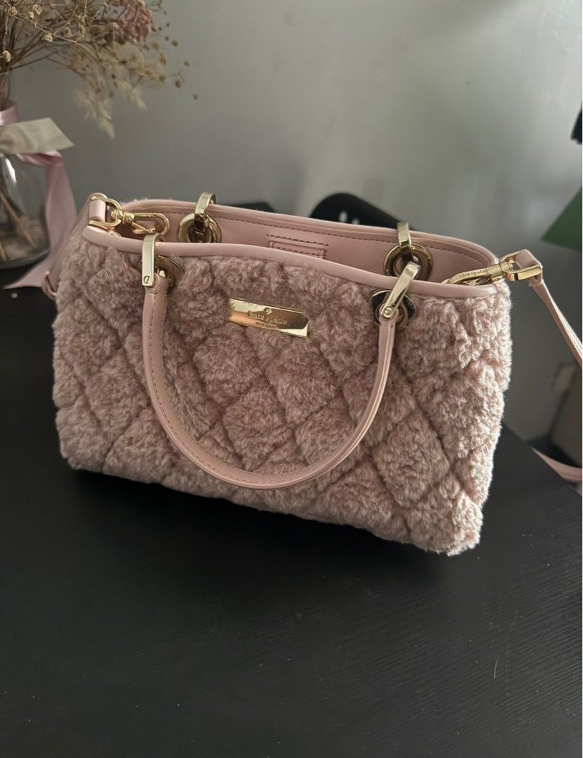 Kate Spade Pink Fur Handbag (Category: Luxury Bags & Wallets) located in Batangas. Submitted by gaprelovedthings (Listing ID 1429666032, Image 2). Description: Authentic Used once Selling 5,200 only.