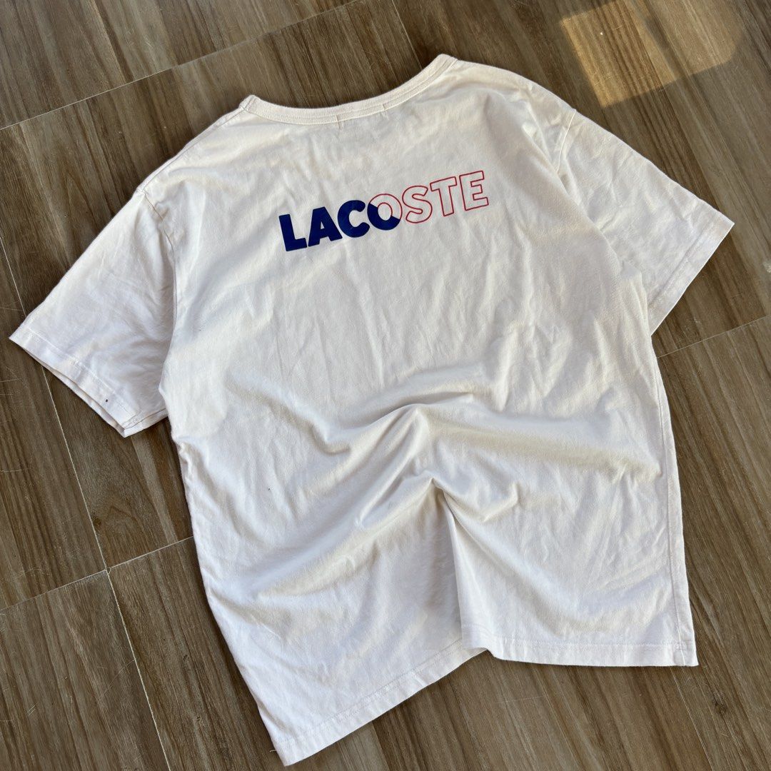 Lacoste White T-shirt XL (Category: Tshirts & Polo Shirts ) located in Bulacan. Submitted by thriftavenuev2 (Listing ID 1429567259, Image 3). Description: .