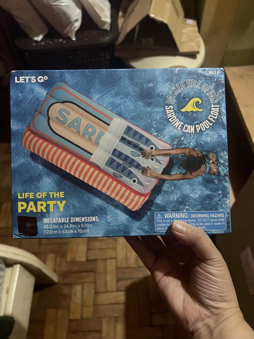 Let's Go Sardine Can Pool Float 🇺🇸 (Category: Water Sports) located in Paranaque City. Submitted by arianem031087 (Listing ID 1429652326, Image 2). Description: - [Brand Name] [Model Name] - [Color] available - Stylish design - Made with durable material.