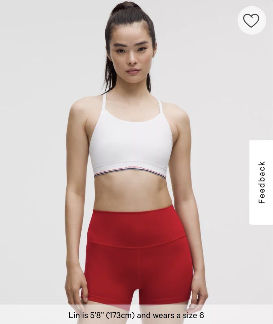 Lululemon Flow Y Mid-Support Bra - White (Category: Activewear) located in Makati City. Submitted by decluttering822 (Listing ID 1429599751, Image 1). Description: Size 6 Brand new with tags RFS: wrong size Got this for 480 HKD (₱3700) Slightly negotiable .