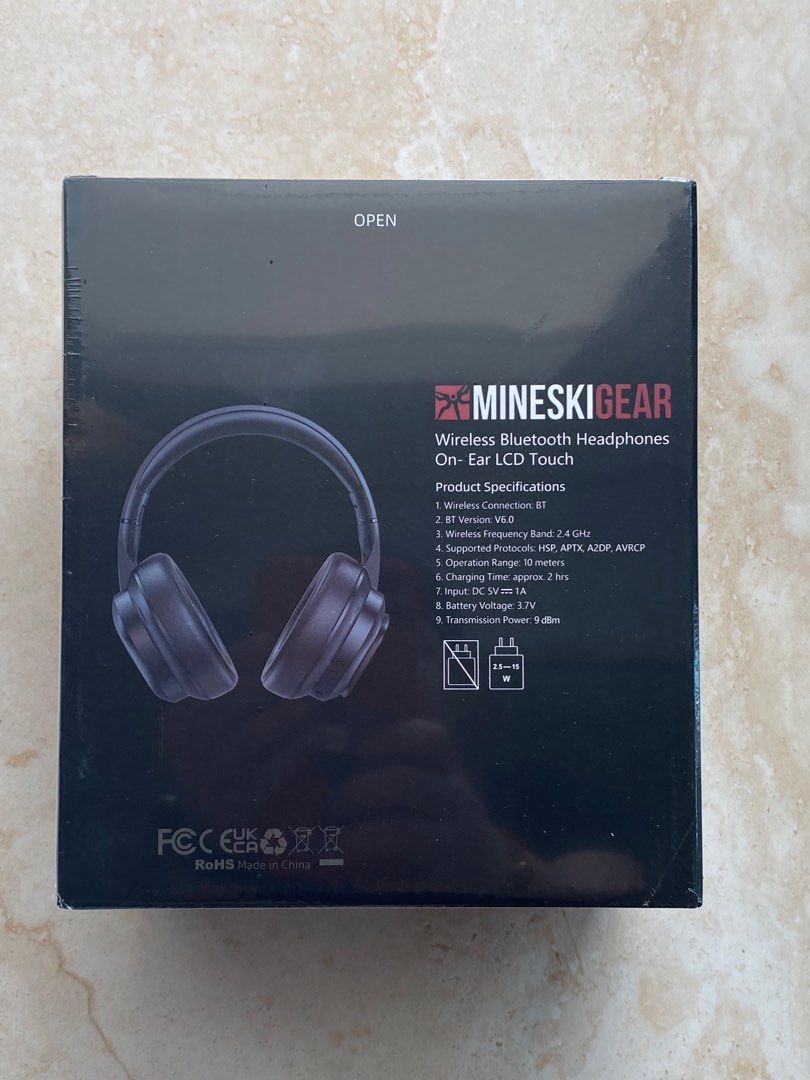 MINESKI GEAR Wireless Bluetooth Headphone (Category: Earphones) located in Pasay City. Submitted by kkalien (Listing ID 1429586193, Image 2). Description: MINESKI GEAR Wireless Bluetooth Headphone with Screen & ANC Wireless Cpmmection: BT BT Version: V5.3 Wireless Frequency Band: 2.4Ghz Supported Protocols: HSP, HFP, A2DP, AVRCP Operation Range: 10meters Charging Time: approx. 2hrs Input: DC 5V-1A Battery Voltage: 3.7V Transmission Power: 6dBm Th