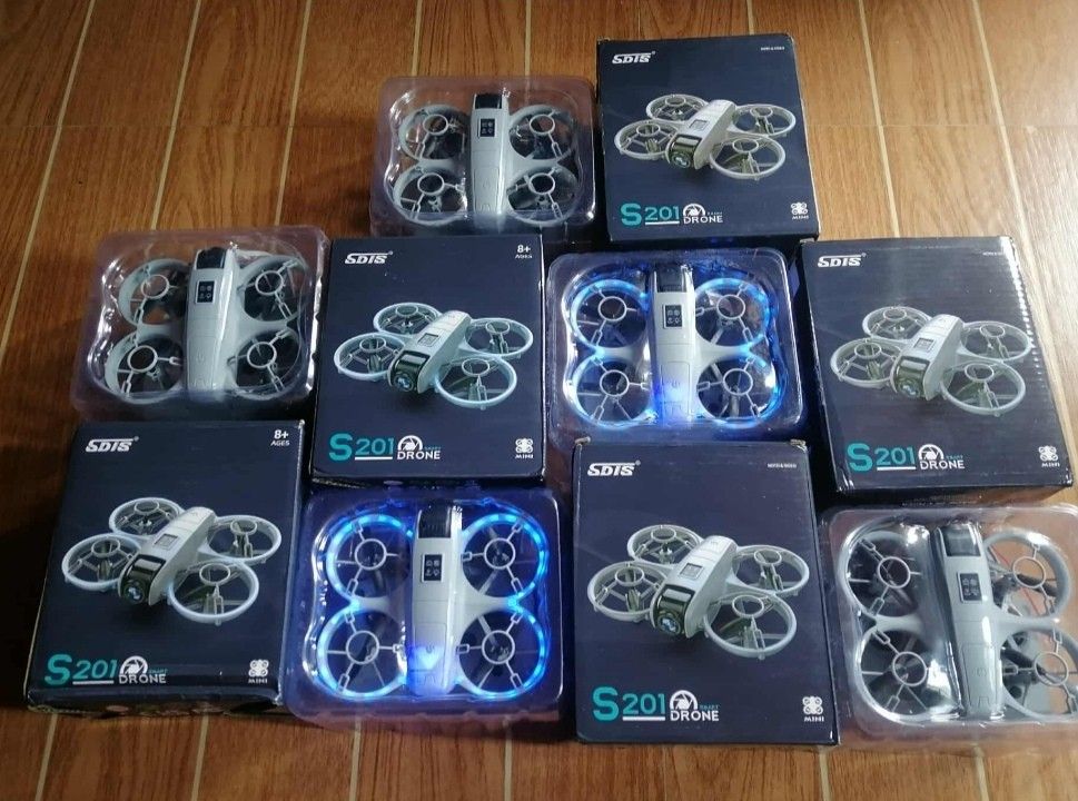 Mini drone S201 Drone (Category: Drones) located in Cainta. Submitted by apolloeleven33 (Listing ID 1429553604, Image 2). Description: Brand new(price 1300) Drone mini with camera Tilt control camera 3 speed(1,2,3) 1 drone battery 1 controller with battery 4pcs extra propeller 1 screw driver 1 charging cable 1 phone holder Manual, Leaf let, Plastic tray, box ready to fly Easy to operate connect to phone Easy to download app for camera connection 
