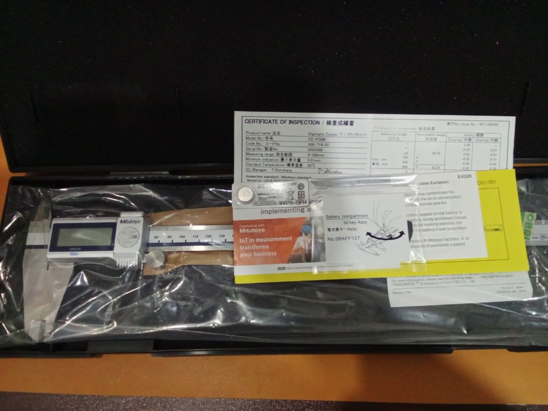 Mitutoyo coolant proof digital caliper (Category: Construction Tools & Equipment) located in Davao. Submitted by shinra.tensei (Listing ID 1429526791, Image 1). Description: For sale a brand new mitutoyo coolant proof digital caliper Made: Japan Measuring range: 12"/300mm.