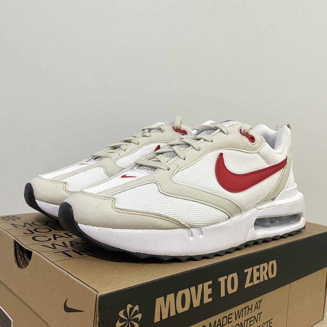 Nike Air Max Dawn Shoes Men (Category: Sneakers) located in Makati City. Submitted by jer1725 (Listing ID 1429506127, Image 2). Description: Nike Air Max Dawn Shoes Men Brand New 100% Legit / Original White / University Red colorway Available size: 9 / 9.5 US Men ‼️SALE PRICE: ₱2,200‼️ •Delivery Metro Manila: Lalamove / Grab Nationwide: J&T •Meetup Waltermart Makati.