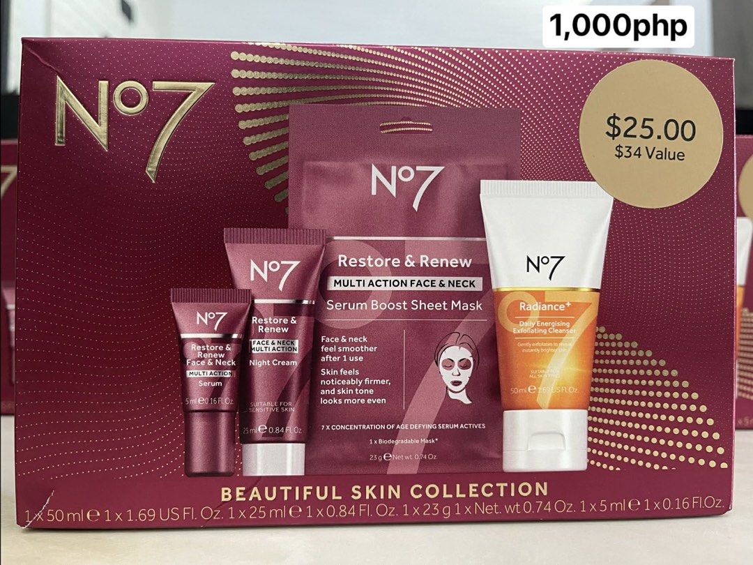 No7 Skincare Gift Set/Lip Care (Category: Face Care) located in Quezon City. Submitted by aimcharm17 (Listing ID 1429572898, Image 3). Description: Original from 🇺🇸 Price per item is posted in photos No7 is the leading skincare brand in United Kingdom.