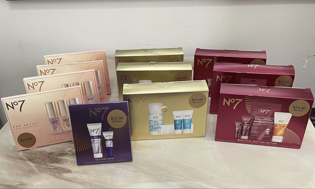 No7 Skincare Gift Set/Lip Care (Category: Face Care) located in Quezon City. Submitted by aimcharm17 (Listing ID 1429572898, Image 1). Description: Original from 🇺🇸 Price per item is posted in photos No7 is the leading skincare brand in United Kingdom.