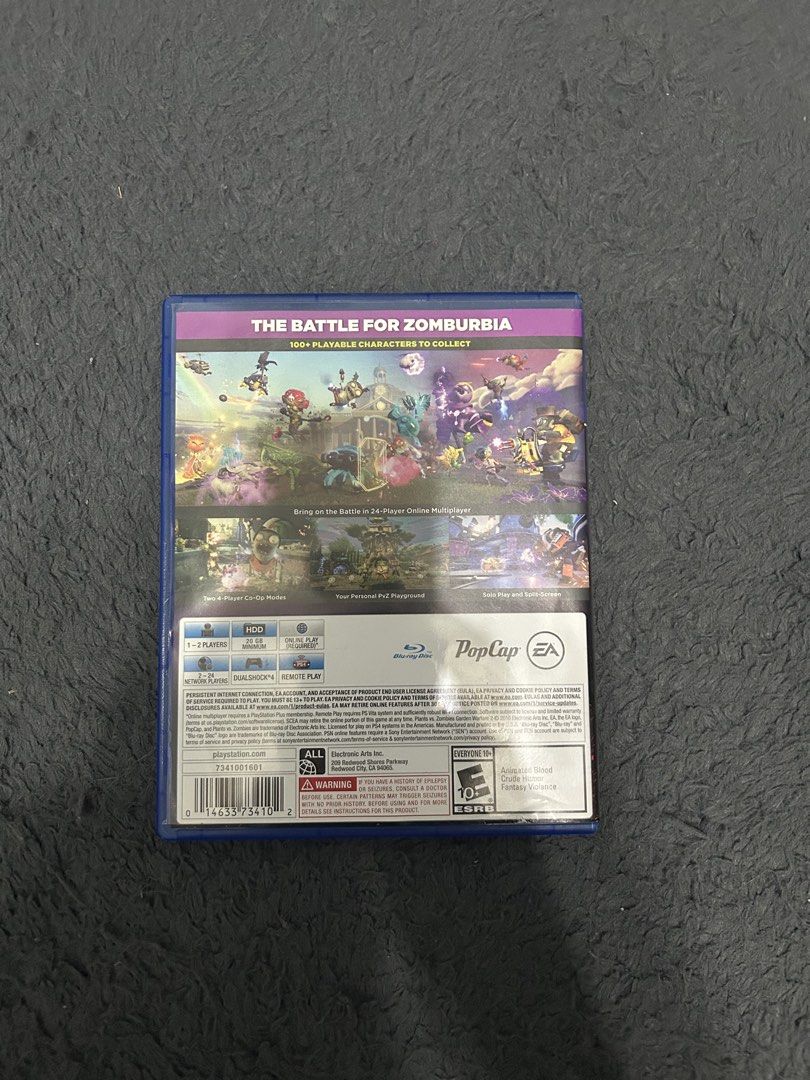 Plants vs Zombies Garden Warfare 2 PS4 Physical Disc (Category: PlayStation) located in Muntinlupa City. Submitted by rnastor (Listing ID 1429513552, Image 2). Description: The case is a bit scuffed at the bottom, but game is working and tested. Location: Bacoor, Cavite Feel free to check my other listings for PS4 games :).