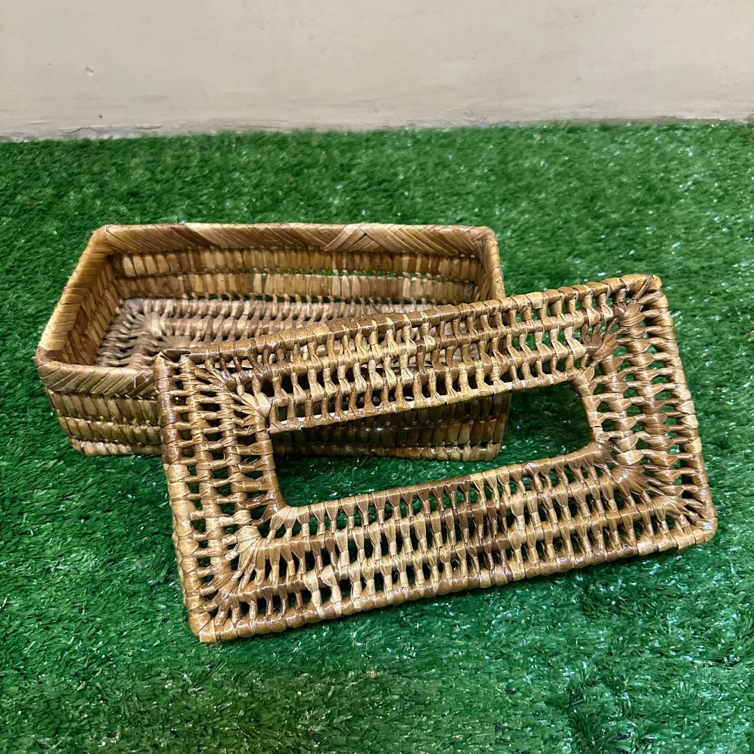 Premium Rattan Tissue Holder 01 (Category: Storage Boxes & Baskets) located in Pasig City. Submitted by icraft_handicraft (Listing ID 1429596691, Image 3). Description: Bring a touch of warmth and style to your home with this rattan tissue box holder. Designed for both durability and elegance, this holder is perfect for daily use and complements a variety of decor styles. Design & Material Highlights: - Crafted from sturdy rattan and finished - S