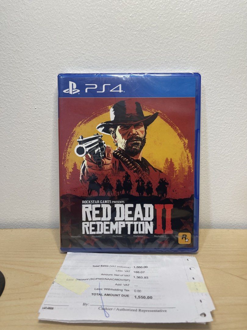 PS4 Red Dead Redemption 2 (Brand New & Sealed) (Category: PlayStation) located in Pasig City. Submitted by tjfindspreloveditems (Listing ID 1429542931, Image 1). Description: 🎮 FOR SALE: PS4 Red Dead Redemption 2 (Brand New & Sealed) 💰 ₱1,290 ⸻ 📦 Inclusions: • Brand new sealed game • Original case (unopened) ⸻ ✅ Condition: • Brand new – sealed • Never used • Perfect for collectors or gifting 🎁 ⸻ 📍 Ortigas Meetup (check before payment) 🚚 Lal