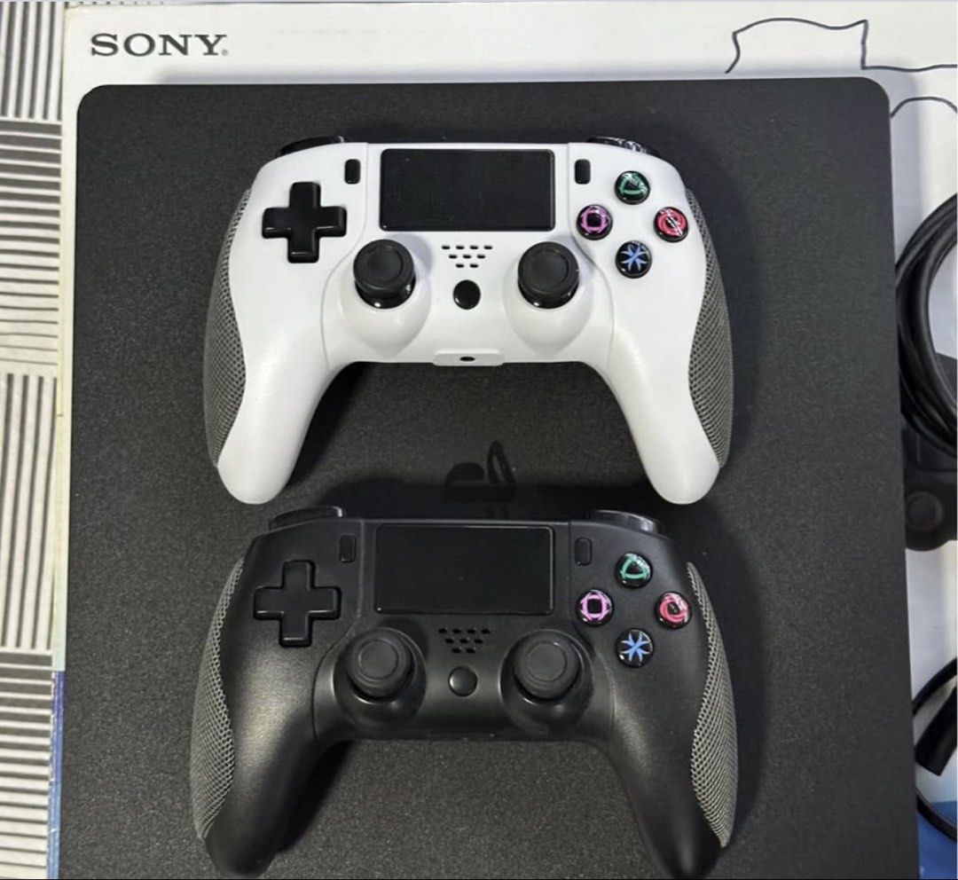PS4 SLIM 500GB + 2PC Dobe PS4 Controller (Category: PlayStation) located in Manila. Submitted by takemystuffbuymystuff (Listing ID 1429633522, Image 2). Description: NOT Jailbreak. All Stock PS4. Factory Reset PS4 SLIM 500GB 2x Dobe PS4 Controller Included (Last Month Purchased) Complete With BOX, HDMI Cable, Power Cable! .